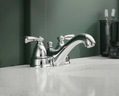 Banbury Chrome Two-Handle Low Arc Bathroom Faucet