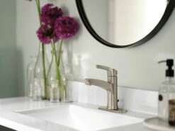 Danika Spot Resist Brushed Nickel One-Handle High Arc Bathroom Faucet 7 Danika Spot Resist Brushed Nickel One-Handle High Arc Bathroom Faucet -Hot Sale Moen Store wsl84733srn glam.tif