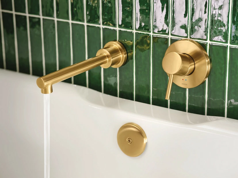 Align Brushed Gold One-handle Non Diverter Wallmount Tub Filler 16 Align Brushed Gold One-handle Non Diverter Wallmount Tub Filler - Image 14