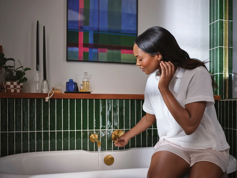 Align Brushed Gold One-handle Non Diverter Wallmount Tub Filler 9 Align Brushed Gold One-handle Non Diverter Wallmount Tub Filler - Image 7