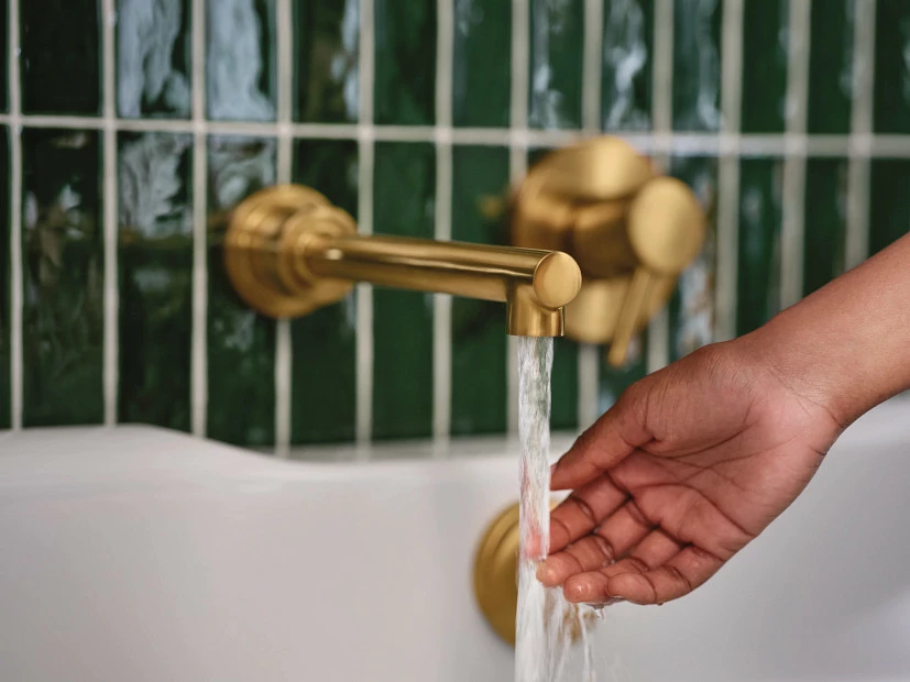 Align Brushed Gold One-handle Non Diverter Wallmount Tub Filler 4 Align Brushed Gold One-handle Non Diverter Wallmount Tub Filler - Image 2