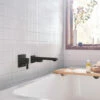90 Degree Matte Black One-handle Non Diverter Tub Filler