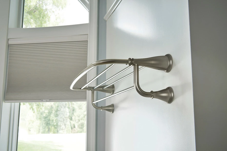 Banbury Brushed Nickel 24" Towel Bar With Shelf 5 Banbury Brushed Nickel 24" Towel Bar With Shelf - Image 3