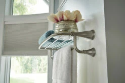 Banbury Brushed Nickel 24" Towel Bar With Shelf