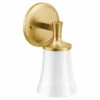 Flara Brushed Gold One Globe Bath Light