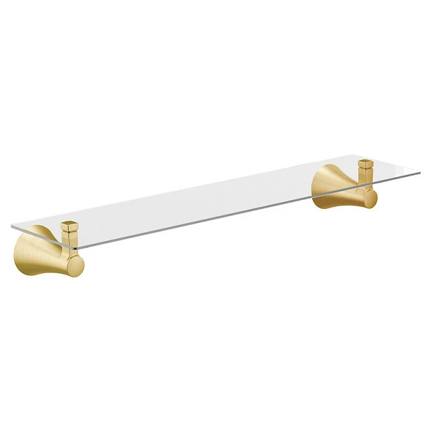Flara Brushed Gold Vanity Shelf 3 Flara Brushed Gold Vanity Shelf