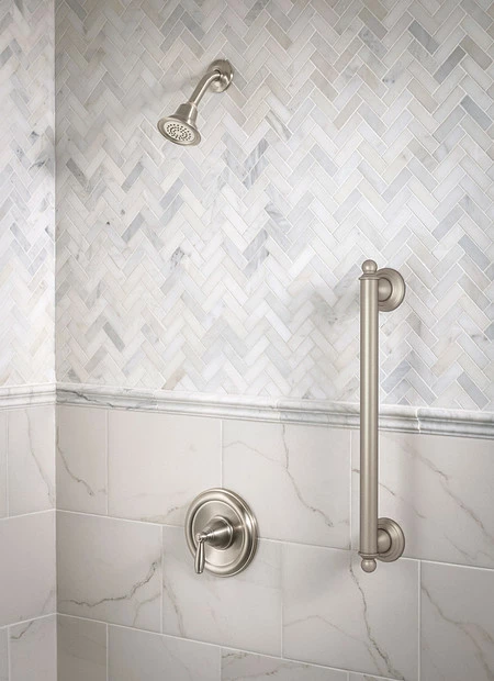 Brantford Brushed Nickel Posi-Temp® Tub/Shower 3 Brantford Brushed Nickel Posi-Temp® Tub/Shower